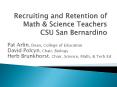Recruiting and Retention of Math PowerPoint PPT Presentation
