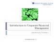 Introduction to Corporate Financial Management PowerPoint PPT Presentation