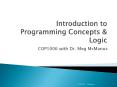 Introduction to Programming Concepts PowerPoint PPT Presentation