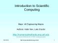 Introduction to Scientific Computing PowerPoint PPT Presentation