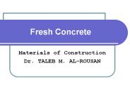 Fresh Concrete