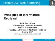 Prof. Ray Larson