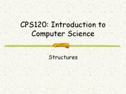 CPS120: Introduction to Computer Science