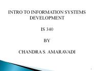 INTRO TO INFORMATION SYSTEMS DEVELOPMENT