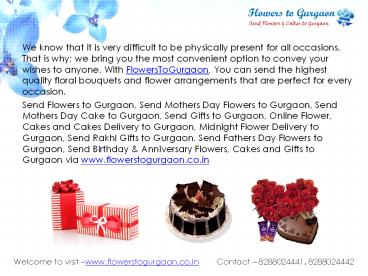 Send Online Flowers to Gurgaon