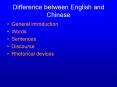Difference between English and Chinese PowerPoint PPT Presentation