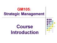 GM105: Strategic Management