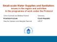 Small-scale Water Supplies and Sanitation: issues in the region and activities in the programme of work under the Protocol PowerPoint PPT Presentation