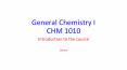 General Chemistry I CHM 1010 PowerPoint PPT Presentation