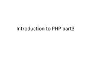 Introduction to PHP part3