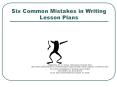 Six Common Mistakes in Writing Lesson Plans PowerPoint PPT Presentation