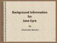 Background Information for Jane Eyre PowerPoint PPT Presentation