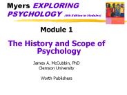 Myers EXPLORING PSYCHOLOGY (6th Edition in Modules)