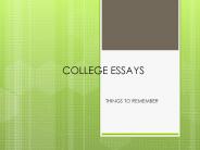 COLLEGE ESSAYS