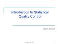 Introduction to Statistical Quality Control PowerPoint PPT Presentation