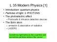 L 35 Modern Physics [1] PowerPoint PPT Presentation