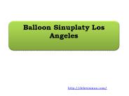 Balloon Sinuplaty Los Angeles