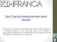 Best Voice Teacher (1) PowerPoint PPT Presentation