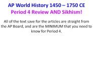 AP World History 1450 