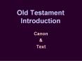 Old Testament Introduction PowerPoint PPT Presentation