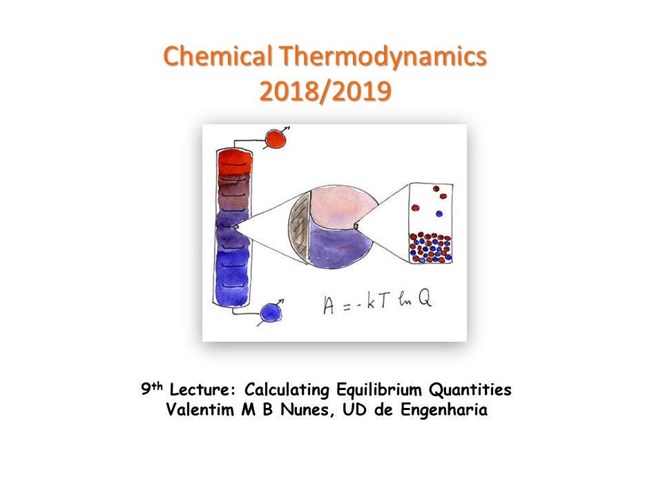 Chemical Thermodynamics 2018/2019