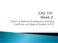 CAS 101 Week 2 PowerPoint PPT Presentation