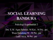 SOCIAL LEARNING BANDURA