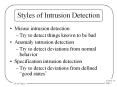 Styles of Intrusion Detection PowerPoint PPT Presentation