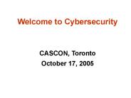 Welcome to Cybersecurity