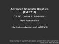 Advanced%20Computer%20Graphics%20%20%20%20%20%20%20%20%20%20(Fall%202010) PowerPoint PPT Presentation