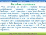 Foreclosure Assistance, Defense, Loan Modification, Bankruptcy Help