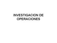 INVESTIGACION DE OPERACIONES