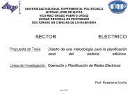 SECTOR ELECTRICO Propuesta de Tesis: Dise