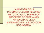 LA HISTORIA DE LA MATEM