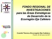 FONDO REGIONAL DE INVESTIGACIONES para las 