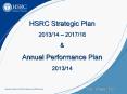 HSRC Strategic Plan 2013/14  PowerPoint PPT Presentation