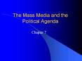 The Mass Media and the Political Agenda PowerPoint PPT Presentation