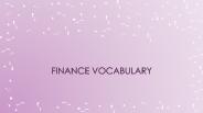 Finance Vocabulary