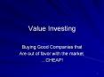 Value%20Investing PowerPoint PPT Presentation