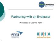 Partnering with an Evaluator