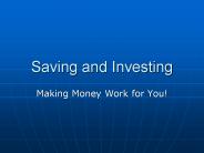 Saving and Investing