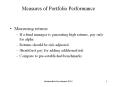 Measures of Portfolio Performance PowerPoint PPT Presentation
