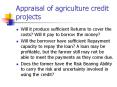Appraisal of agriculture credit projects PowerPoint PPT Presentation