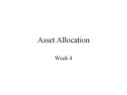 Asset Allocation