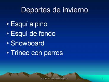 Deportes de invierno