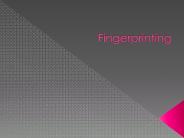 Fingerprinting