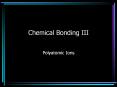 Chemical Bonding III PowerPoint PPT Presentation
