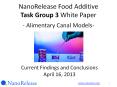 NanoRelease Food Additive Task Group 3 White Paper PowerPoint PPT Presentation