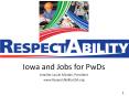 Iowa and Jobs for PwDs PowerPoint PPT Presentation