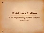 IP Address Prefixes